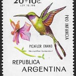 Picaflor Enano - Microstilban burmeisteri - Año 1970 - Sobretasa "Pro Infancia"