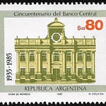 Cincuentenario del Banco Central de Argentina - Año 1985
