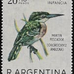 Martín Pescador - Aves Argentinas Sobretasa "Pro Infancia" - Año 1967