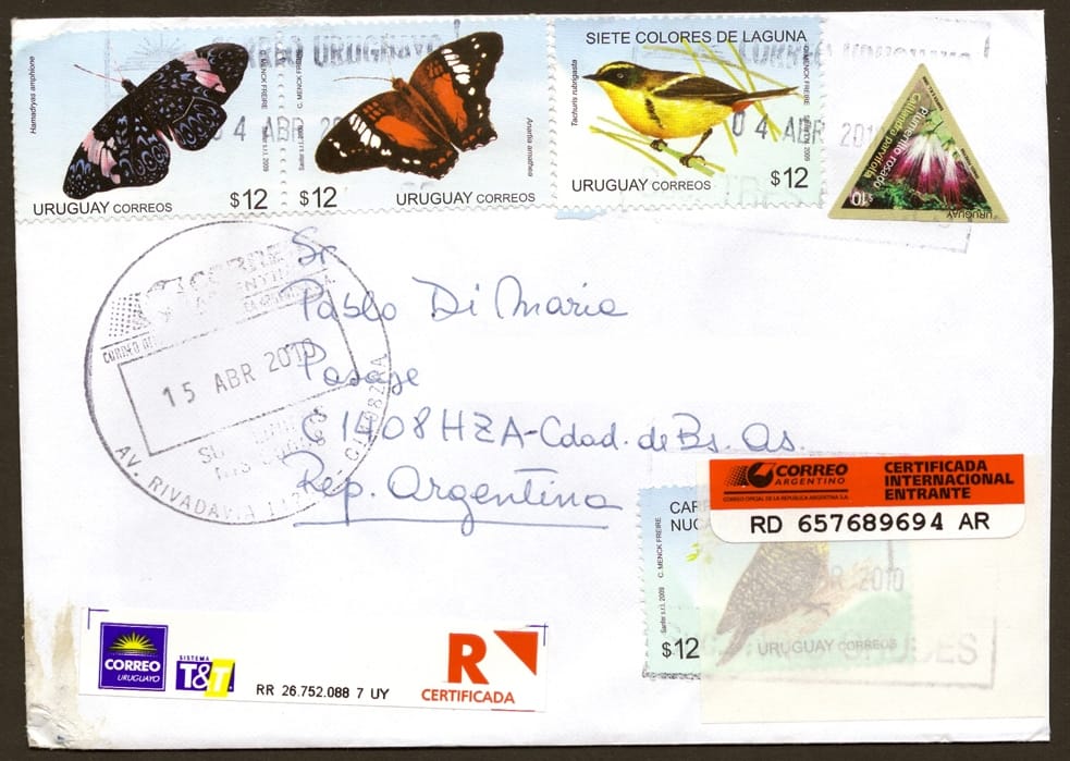 Carta circulada desde Uruguay a Buenos Aires